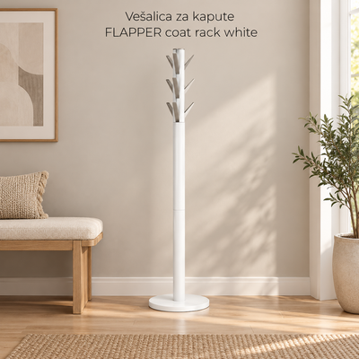 Vešalica za kapute FLAPPER coat rack white