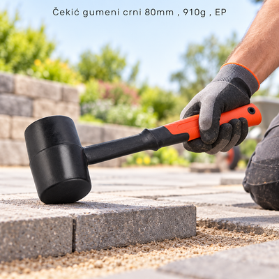 Čekić gumeni crni 80mm , 910g , EP