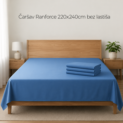 Čaršav Ranforce 220x240cm bez lastiša