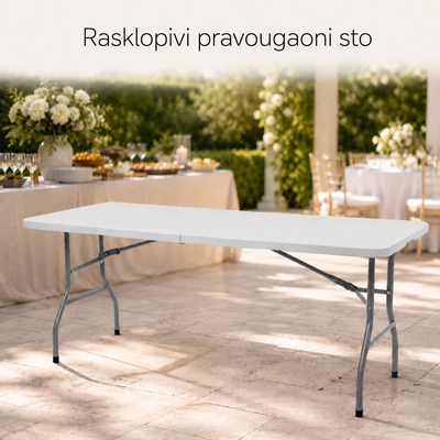 Pravougaoni sto 180x74, preklop
