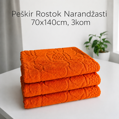 Peškir Rostok Narandžasti 70x140cm, 3kom