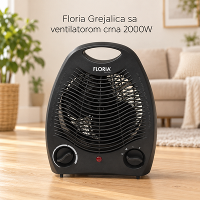 Floria Grejalica sa ventilatorom crna 2000W