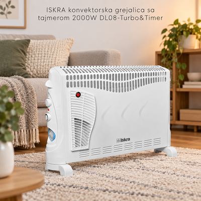 ISKRA konvektorska grejalica sa tajmerom 2000W DL08-Turbo&Timer