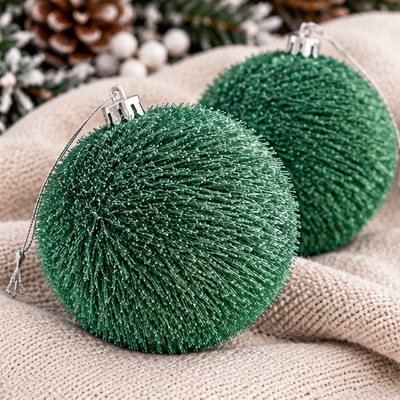 Kugle za jelku set 2kom 10cm gliter zelene 594203