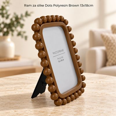 Ram za slike Dots Polyresin Brown 13x18cm