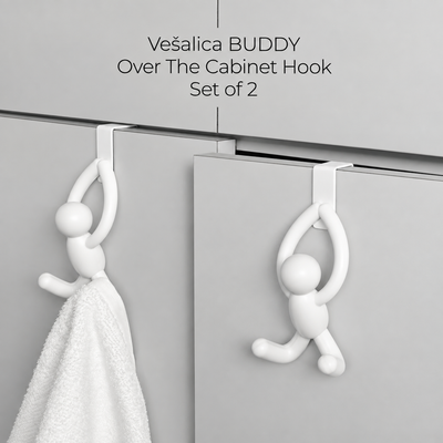Vešalica za zid BUDDY Over The Cabinet Hook Set of 2