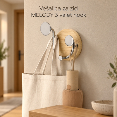 Vešalica za zid MELODY 3 valet hook