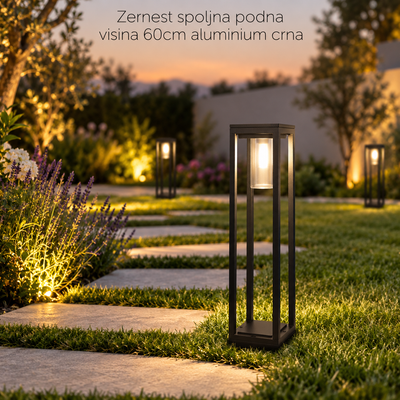 Zernest spoljna podna visina 60cm aluminium crna