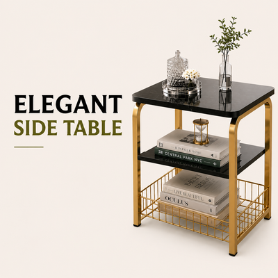 ELEGANT SIDE TABLE - BLACK
