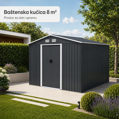 Metalna Baštenska Kućica 8 m²  GH1008