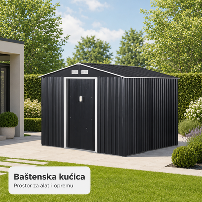 Metalna Baštenska Kućica Antracit 12 m²  GH1012