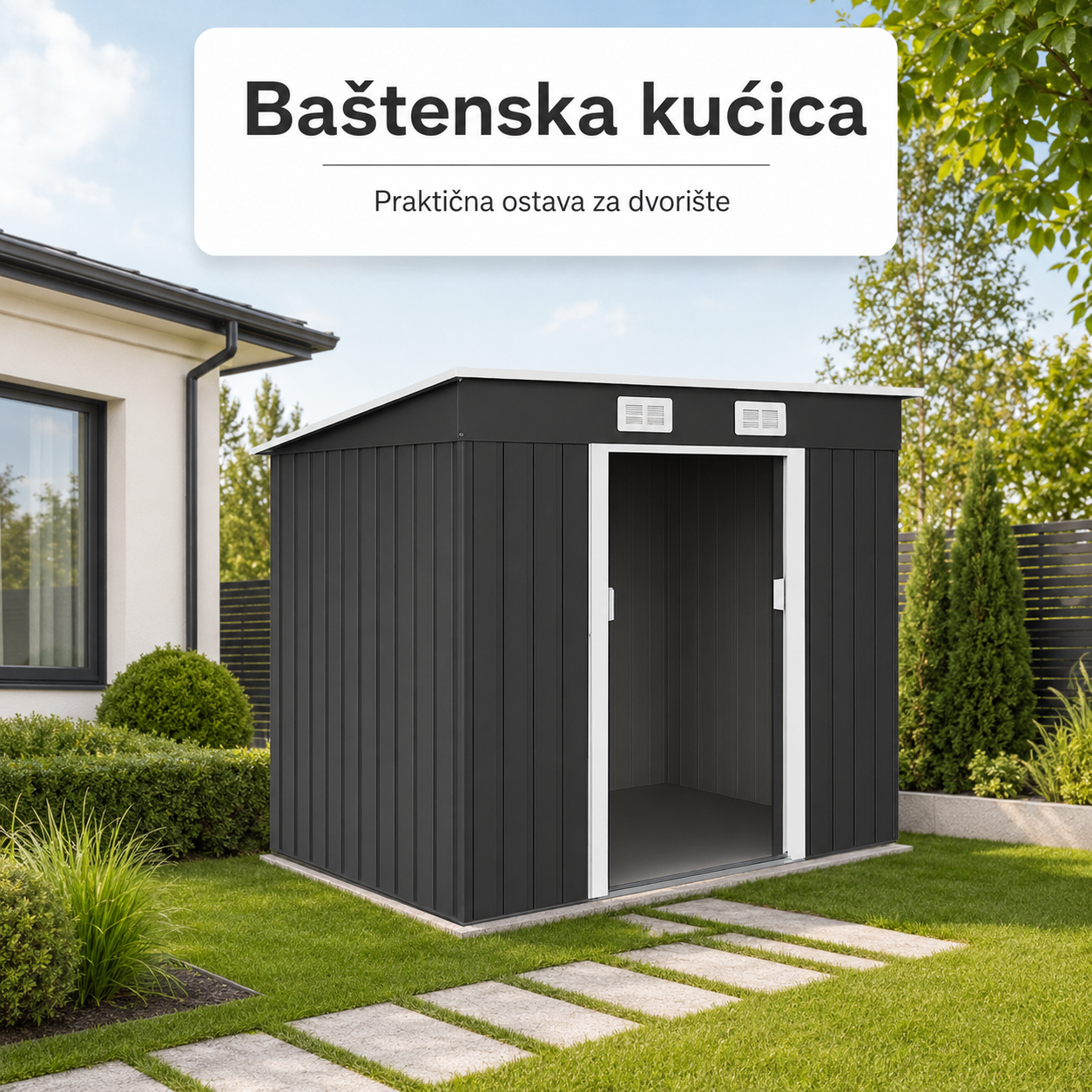 Metalna baštenska kućica JANG