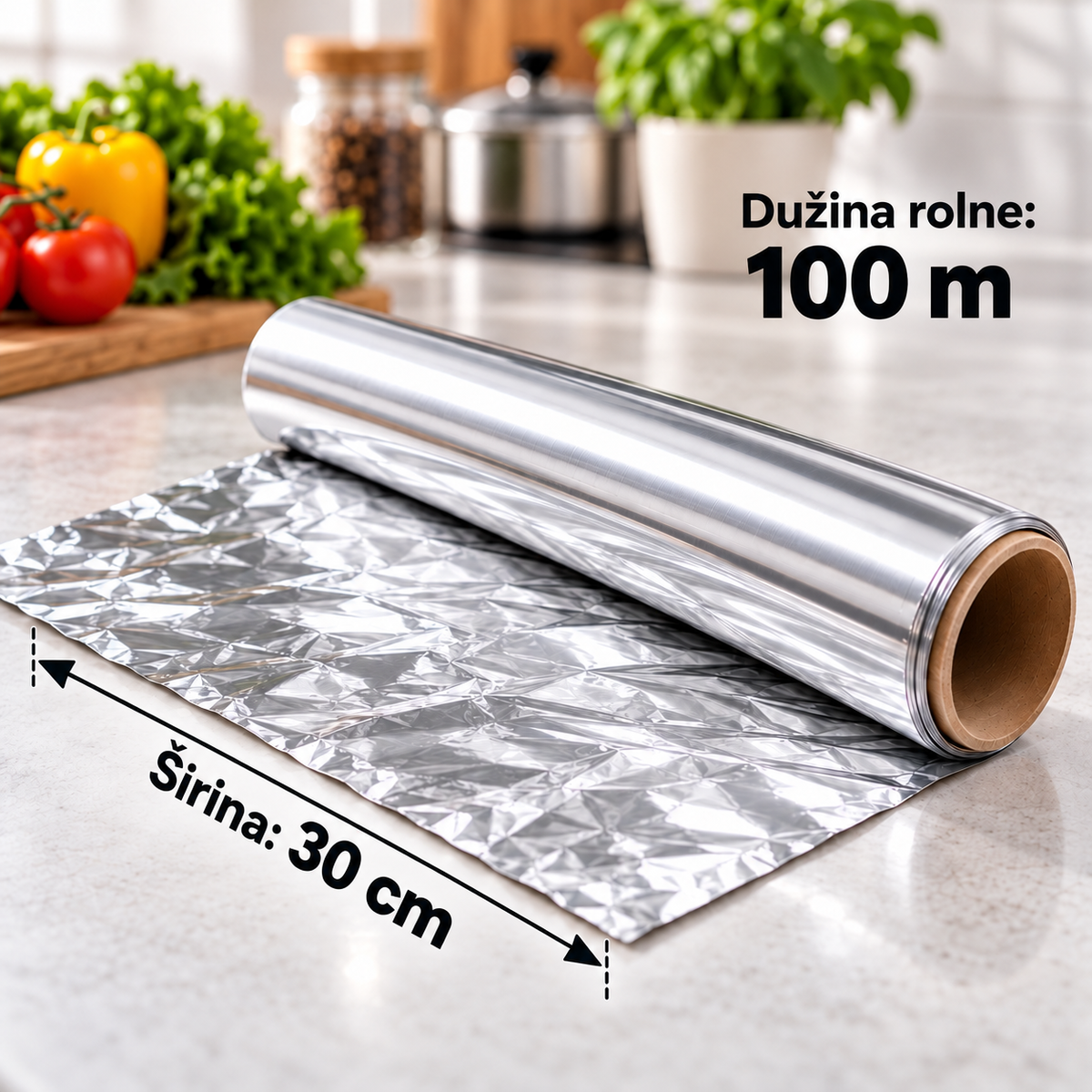 Aluminijumska folija 100 m – praktična i ekonomična za svakodnevnu upotrebu