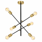 Lanny visilica LED E27 6x60W crno