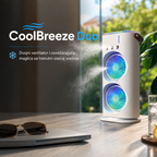 CoolBreeze Duo – Prenosivi ventilator sa dvostrukim hlađenjem i osvežavajućom maglicom