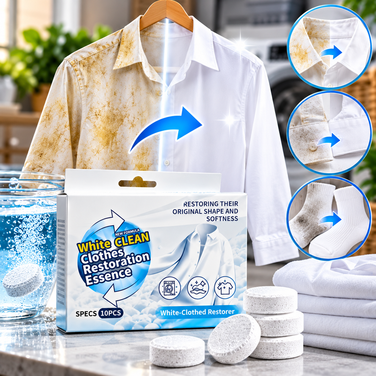 White Clean –  tablete za izbeljivanje i obnavljanje beline odeće