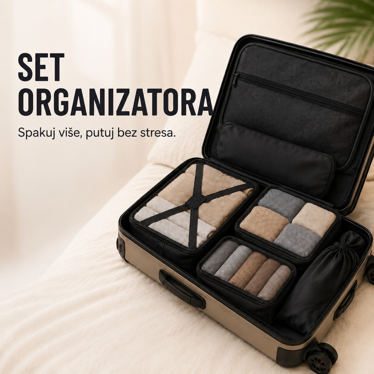 Travel set od 6 organizatora – Pametno pakovanje bez nereda