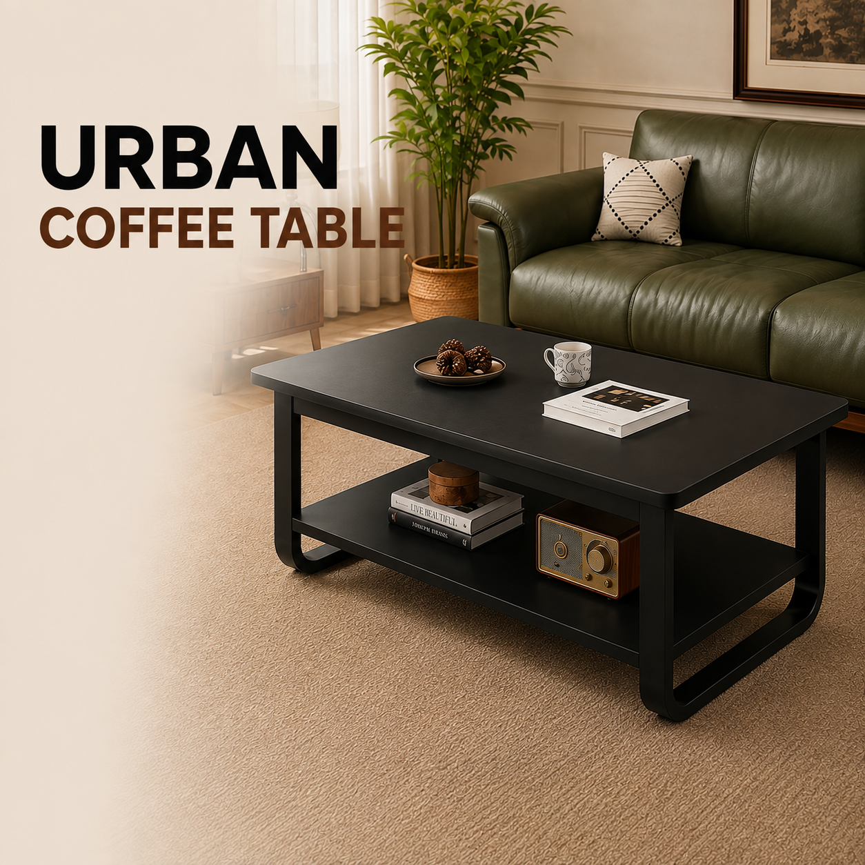 URBAN BLACK COFFEE TABLE