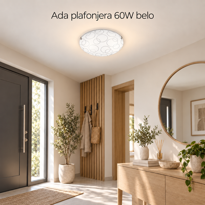 Ada plafonjera D25 E27 60W belo