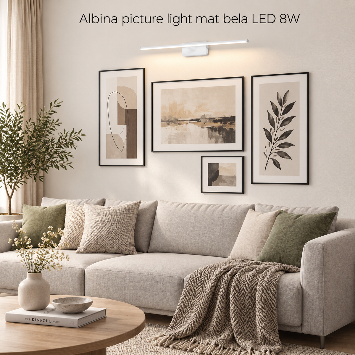Albina picture light mat bela LED 8W