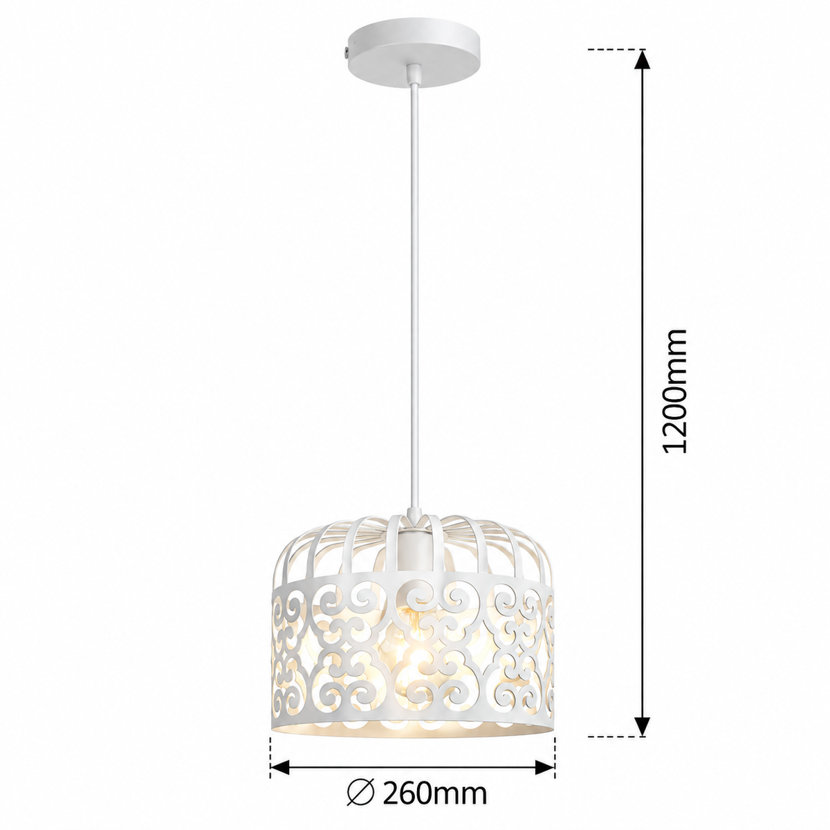 Alessandra Visilica E27 1x60W mat belo