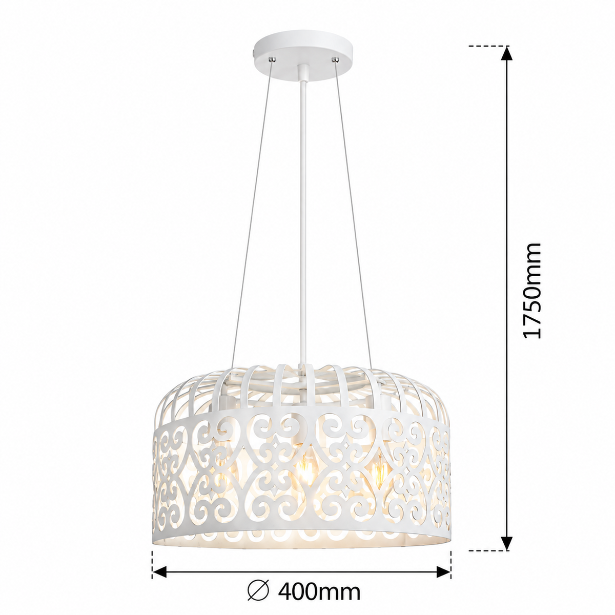 Alessandra Visilica E27 3x60W mat belo