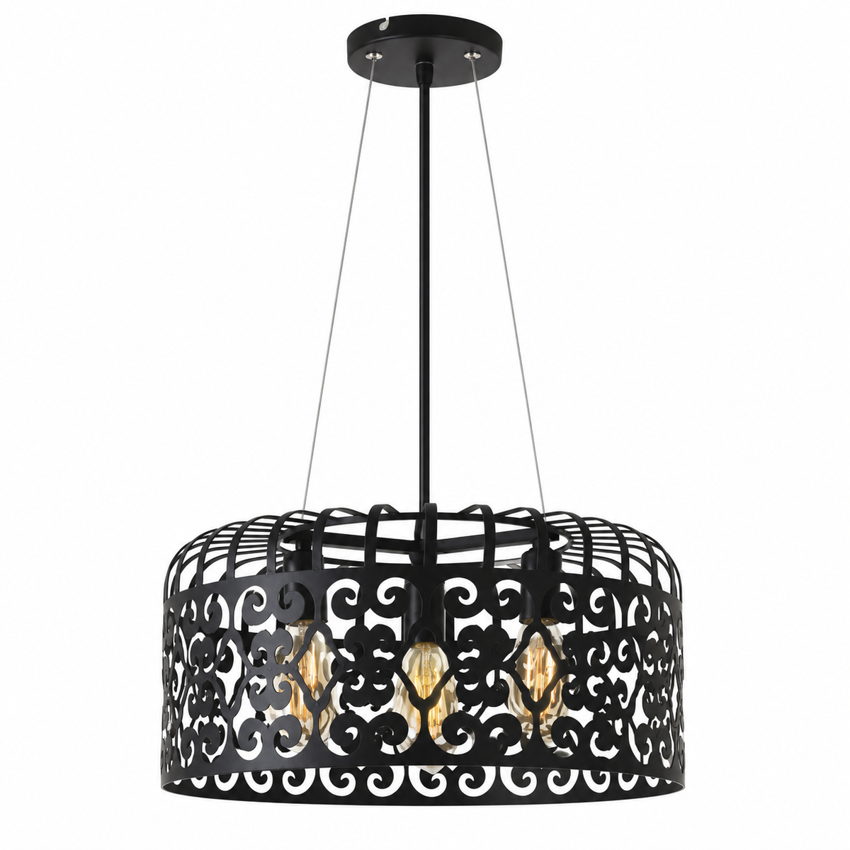 Alessandra Visilica E27 3x60W mat crno