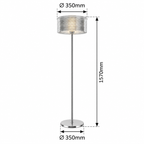 Anastasia Podna lampa E27 max 60W hrom/braon