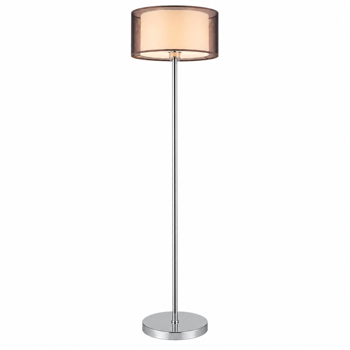 Anastasia Podna lampa E27 max 60W hrom/braon