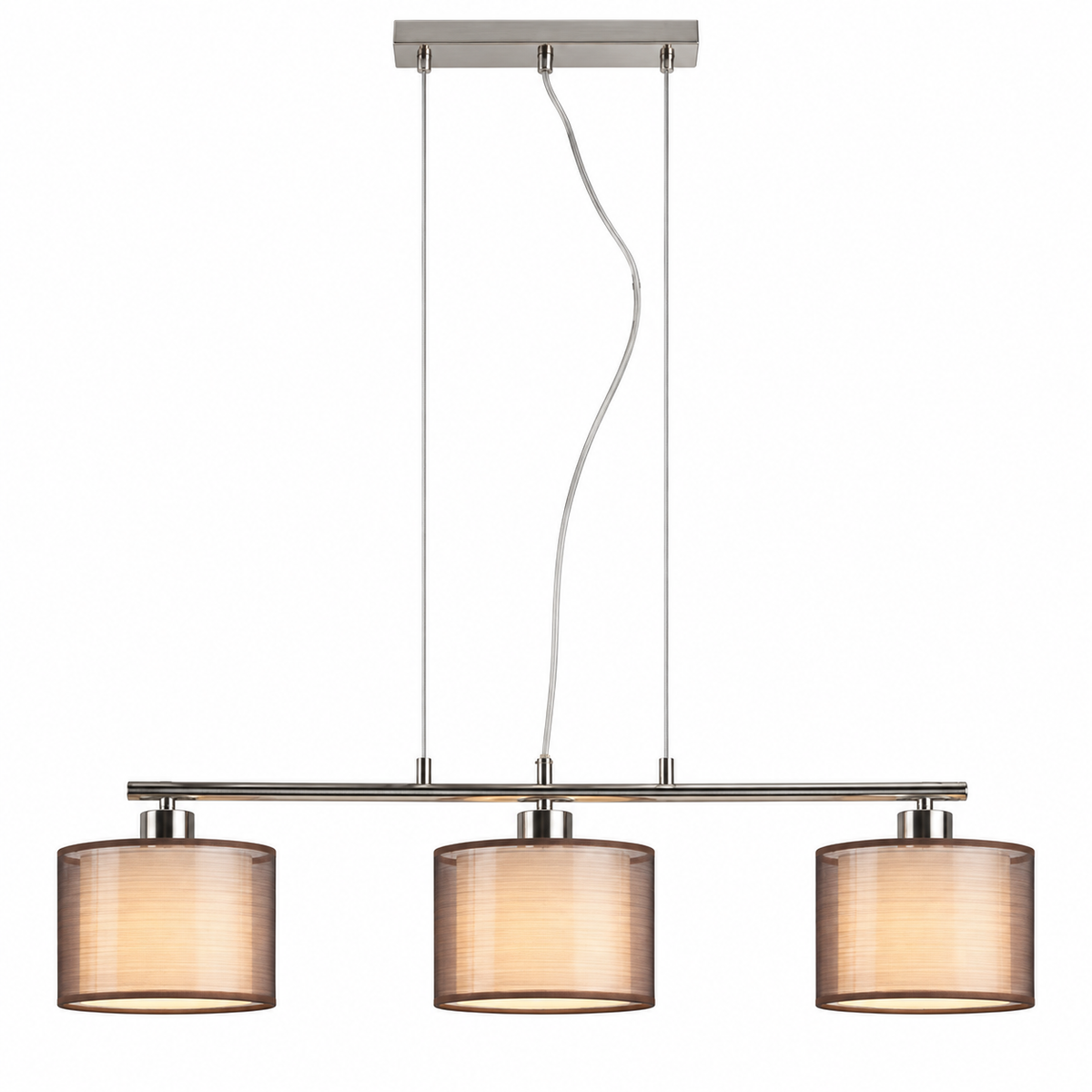 Anastasia Visilica E27 3x60W hrom/braon
