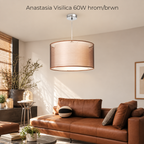 Anastasia Visilica E27 60W hrom/brwn