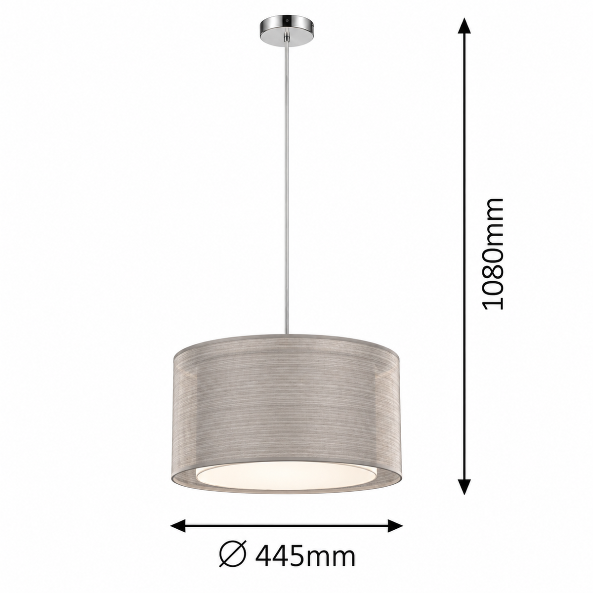 Anastasia Visilica E27 60W hrom/brwn