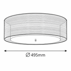Anastasia plafonjera  3x25W hrom braon
