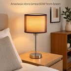 Anastasia stona lampa E27 60W hrom braon