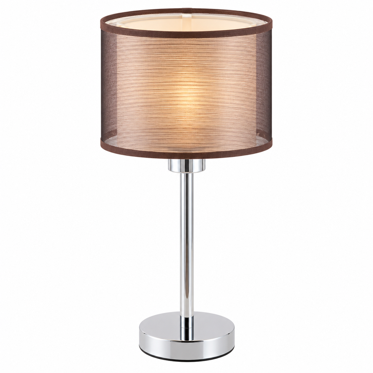 Anastasia stona lampa E27 60W hrom braon