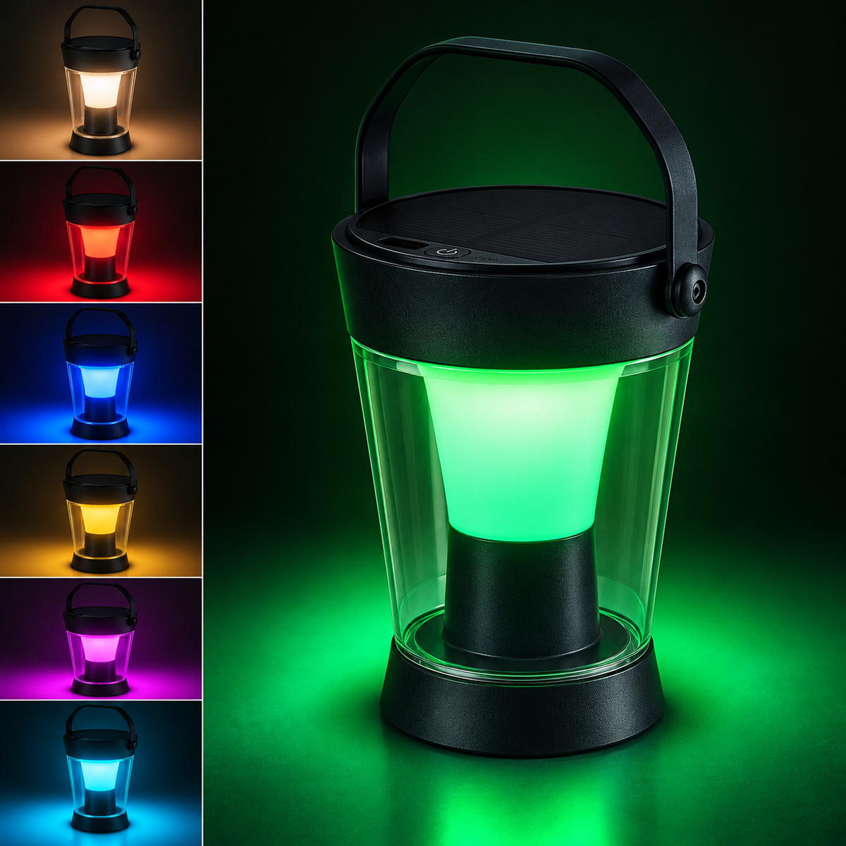 Angers spoljna stona solarna RGB i punjiva na USB LED 3W