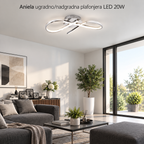 Aniela ugradno/nadgradna plafonjera LED 20W 1600lm