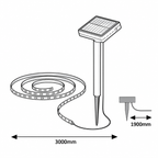 Ansoo spoljna solarna led traka duzina kabla 190cm
