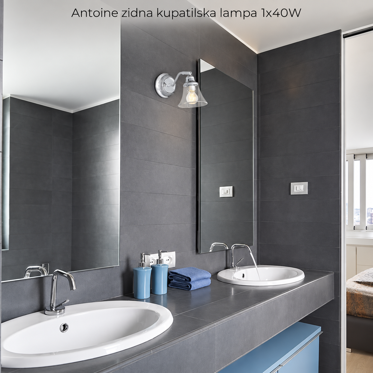 Antoine zidna kupatilska lampa E14 1x40W