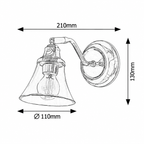 Antoine zidna kupatilska lampa E14 1x40W