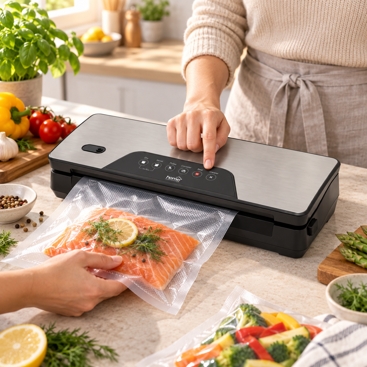 Aparat za zavarivanje i vakumiranje kesa 130W HGFH10