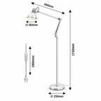 Aristeo podna lampa E27 metal mat crna/srebrna