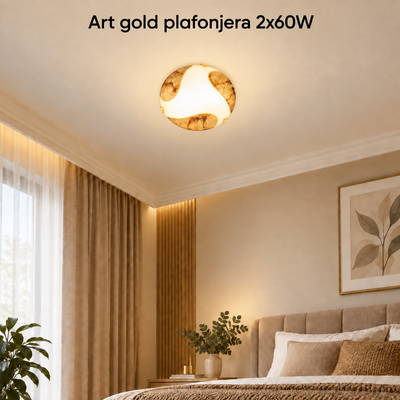Art gold plafonjera E27 2x60W