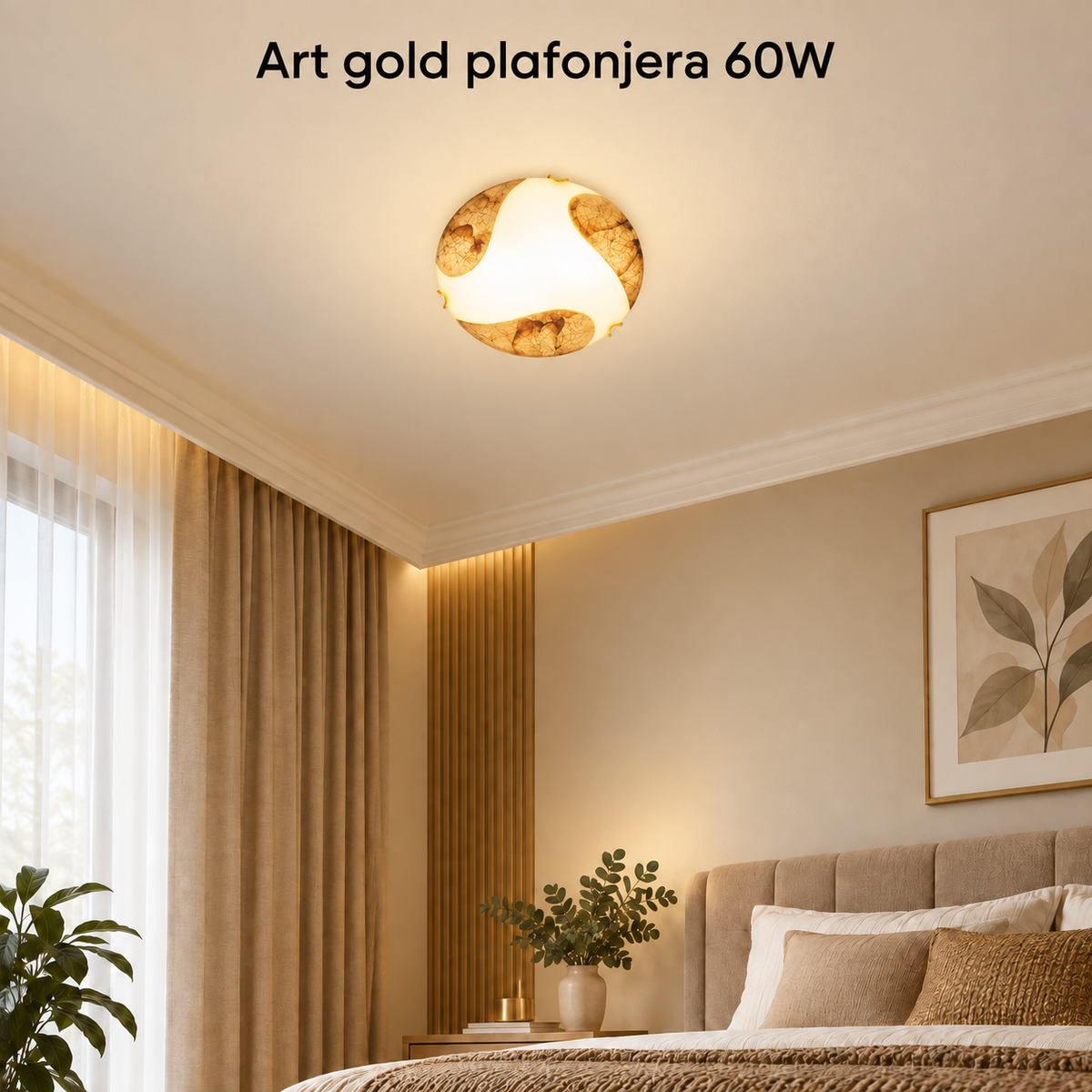 Art gold plafonjera E27 60W