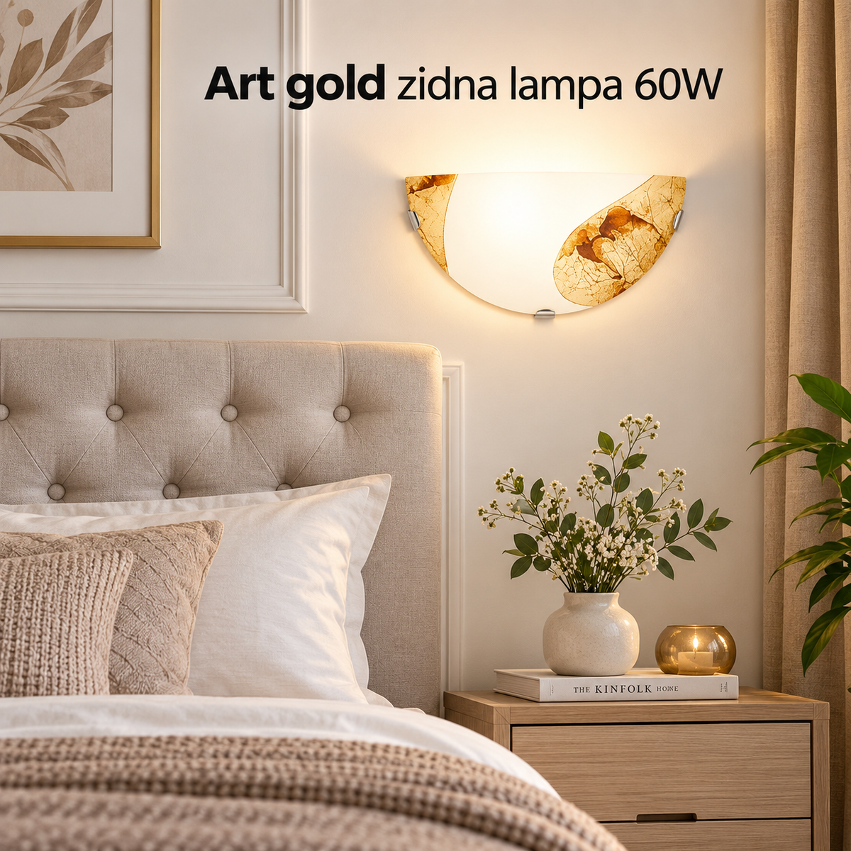 Art gold zidna lampa E27 60W