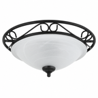 Athen plafonjera E27 2x60W mat crno