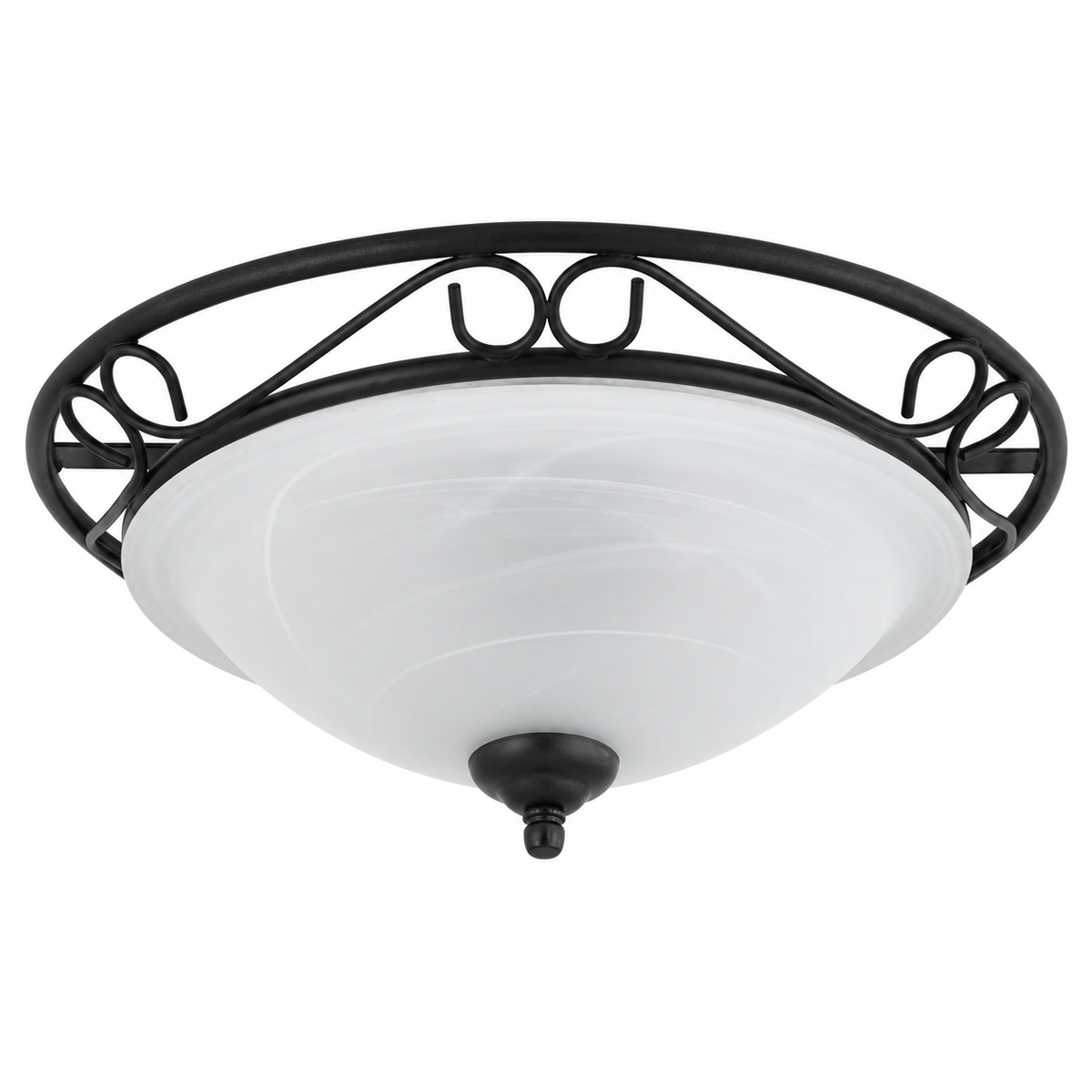 Athen plafonjera E27 2x60W mat crno