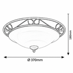 Athen plafonjera E27 2x60W mat crno
