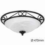Athen plafonjera  E27 3x60W mat crno