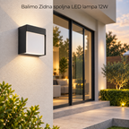 Balimo Zidna spoljna LED lampa 12W 560lm 4000K